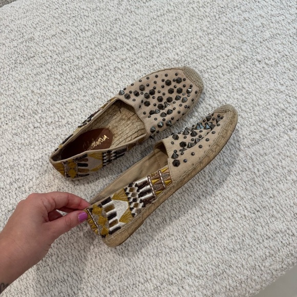 Sam Edelman Studded Beige Espadrilles - Picture 2 of 4